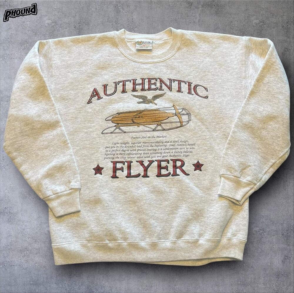 Vintage Players By Van Heusen Sweatshirt Mens XL Authentic Flyer Sled 90s USA